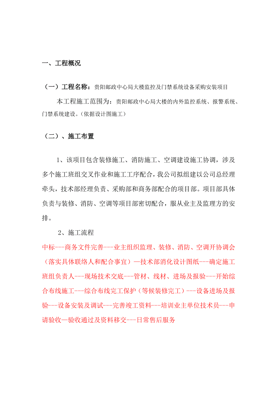 邮政中心大楼安防系统建设施工组织设计_第2页