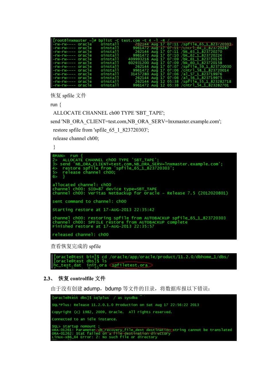 NBU异机恢复ORACLE实验_第5页