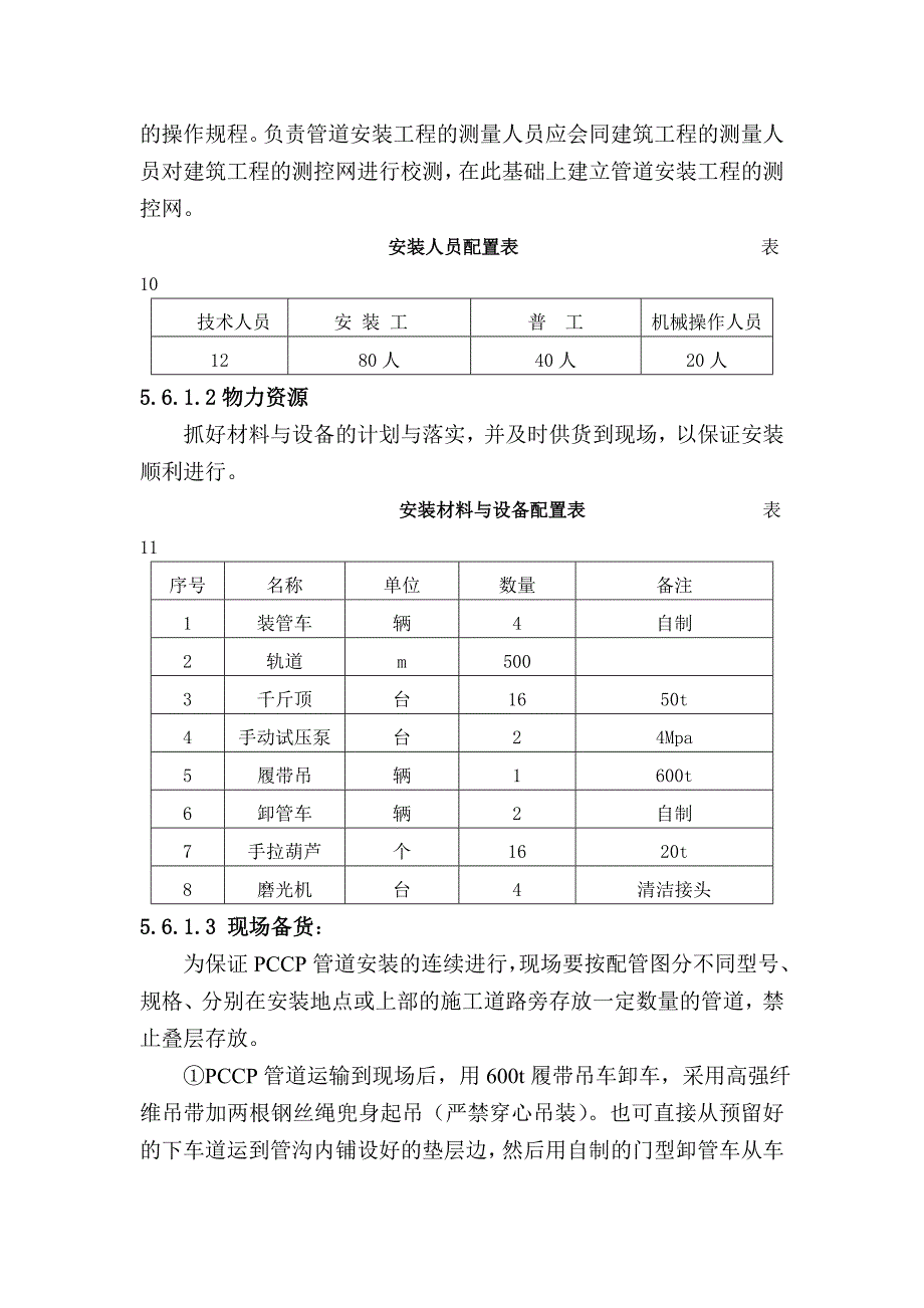 《施工组织设计》大口径pccp管道安装工程施工方案_第2页