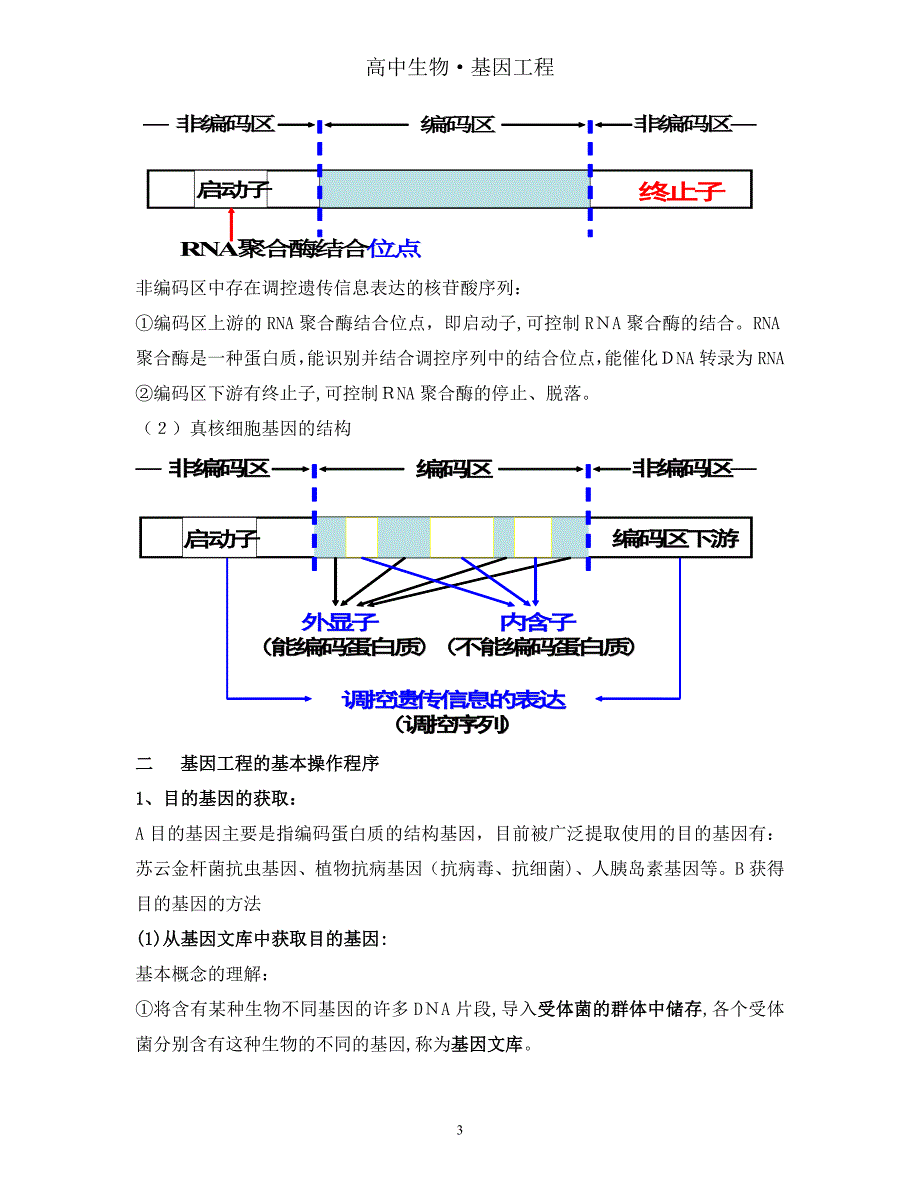 高中生物专题一基因工程详细知识点人教版选修3试卷教案.doc_第3页