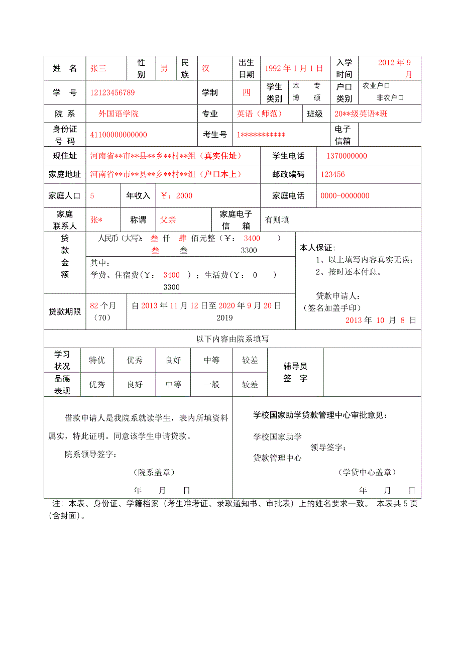 贷款申请表格模板_第2页