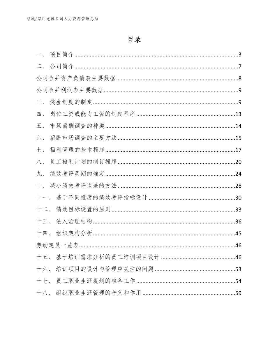 家用电器公司人力资源管理总结（范文）_第2页