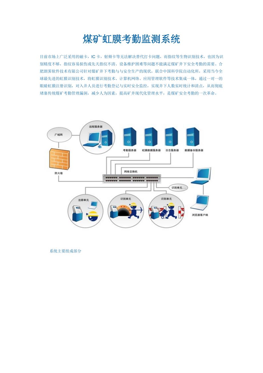 煤矿虹膜考勤监测系统_第1页