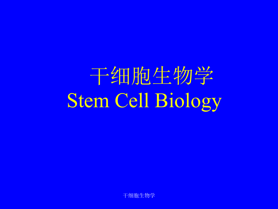 干细胞生物学课件_第1页