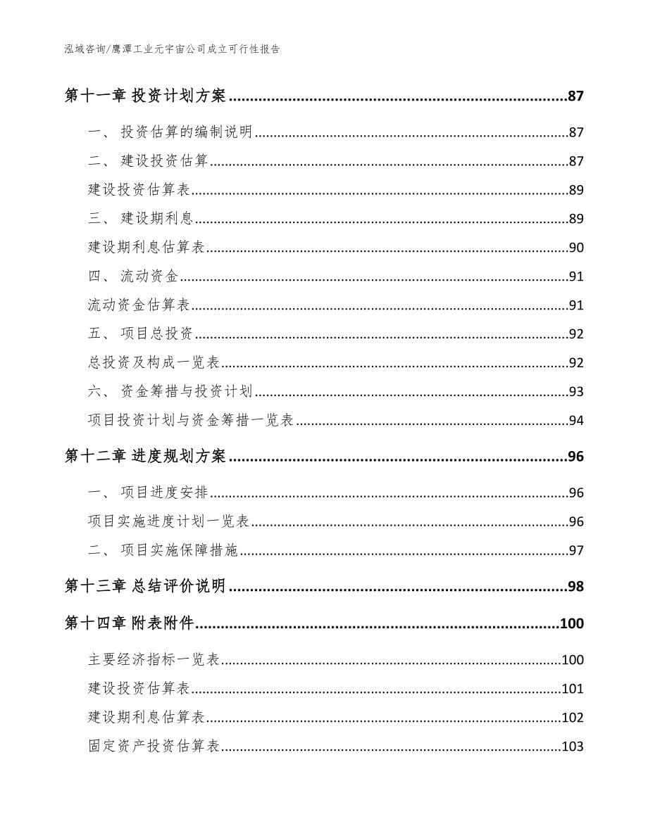 鹰潭工业元宇宙公司成立可行性报告_模板参考_第5页