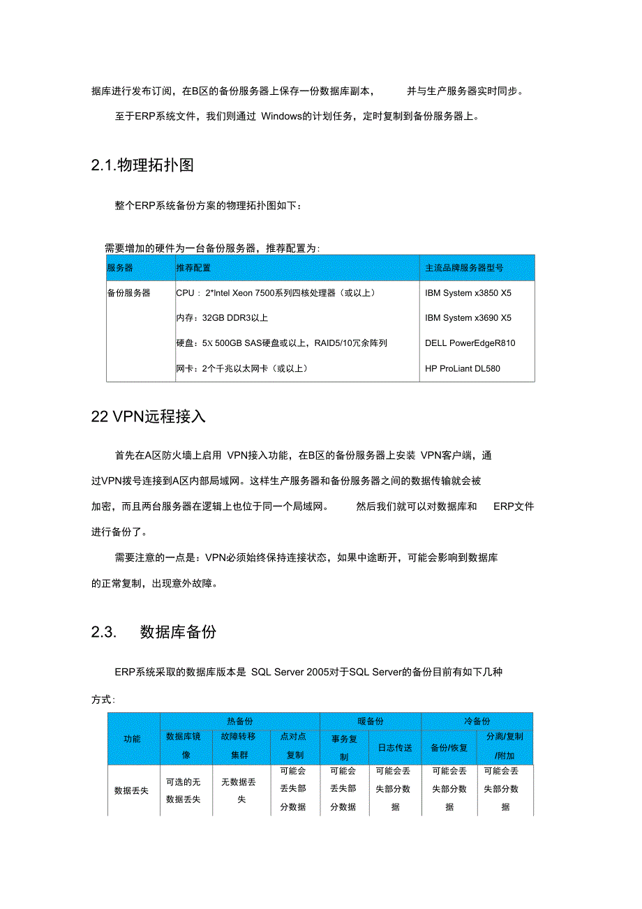 系统异地备份方案建议书_第2页