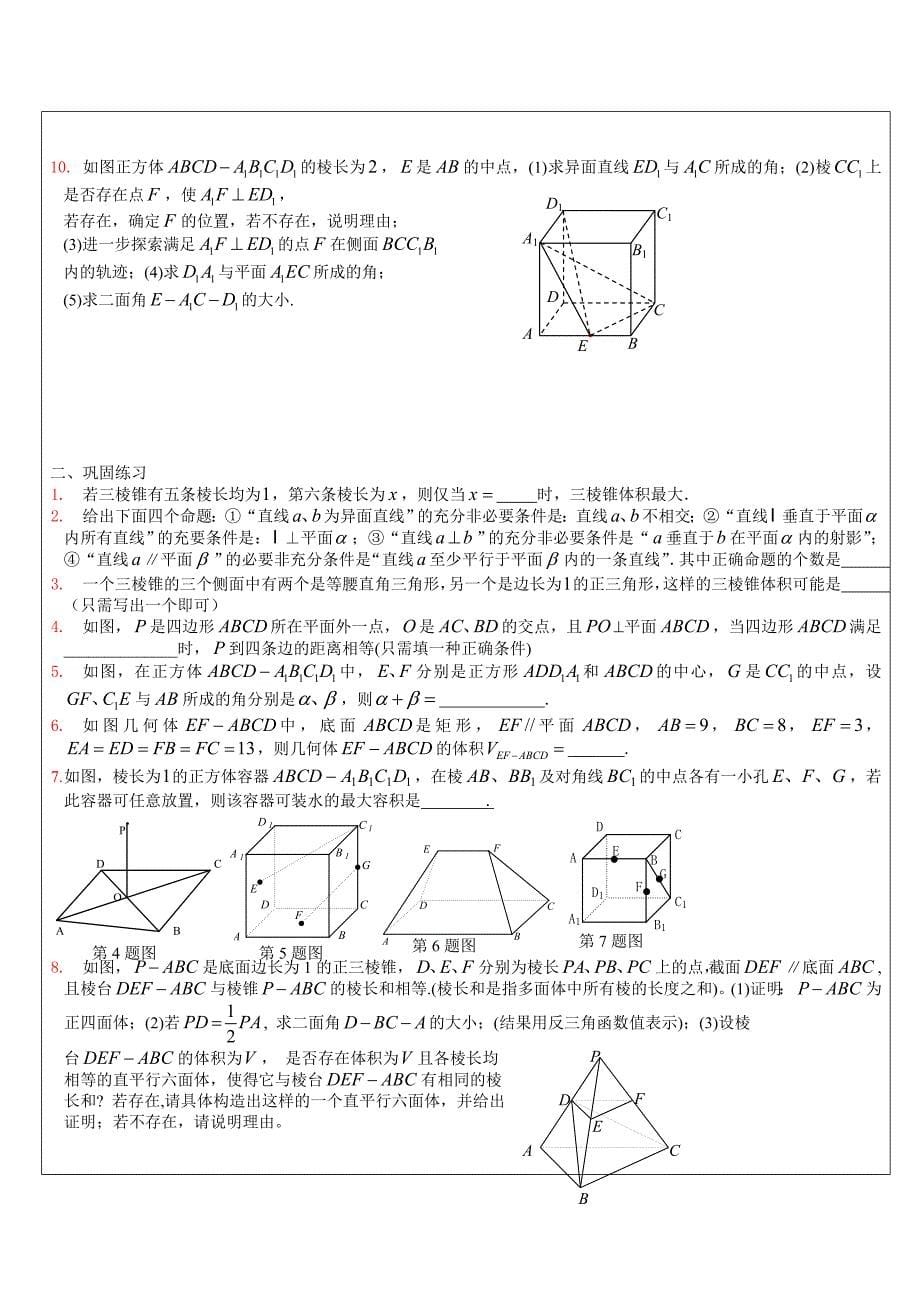 立体几何及向量总结_第5页