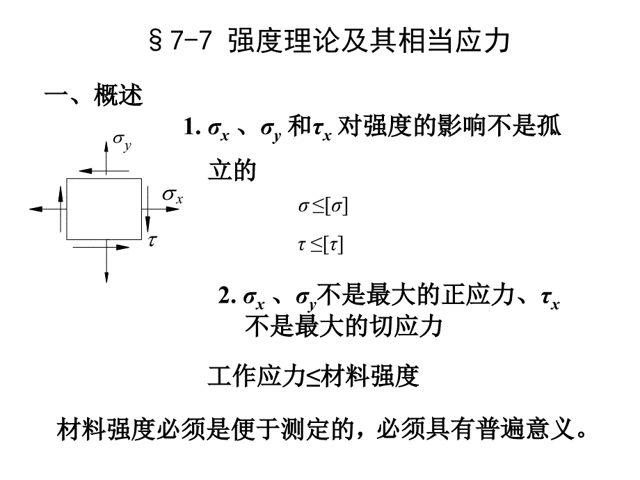 强度理论及其相当应力教学PPT_第1页