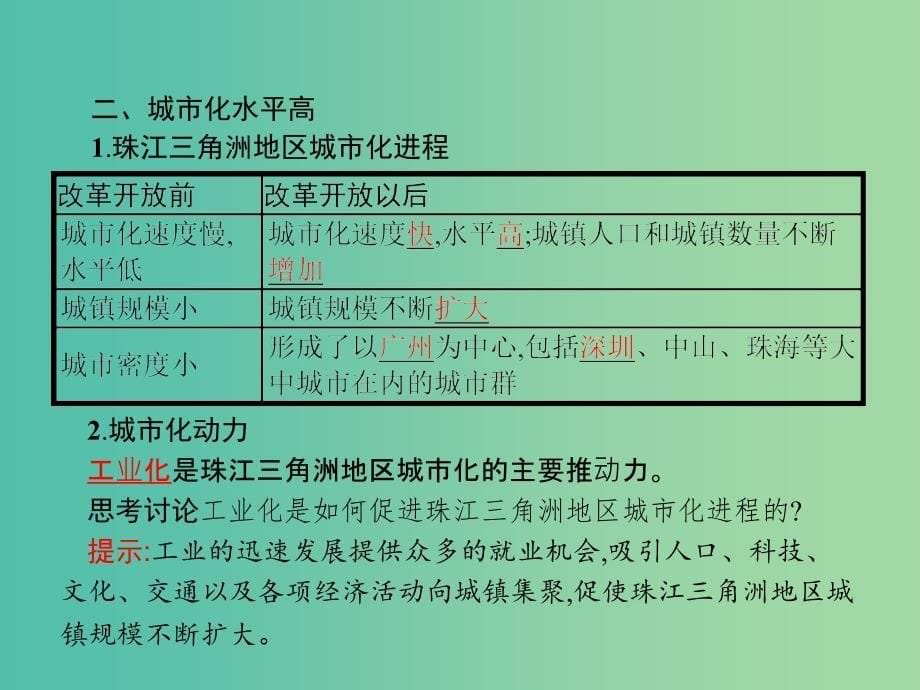 高中地理第四单元区域综合开发与可持续发展4.3经济发达地区的可持续发展--以珠江三角洲地区为例课件鲁教版.ppt_第5页