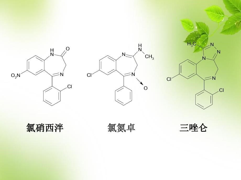 苯并二氮杂卓类药物的分析ppt课件_第5页