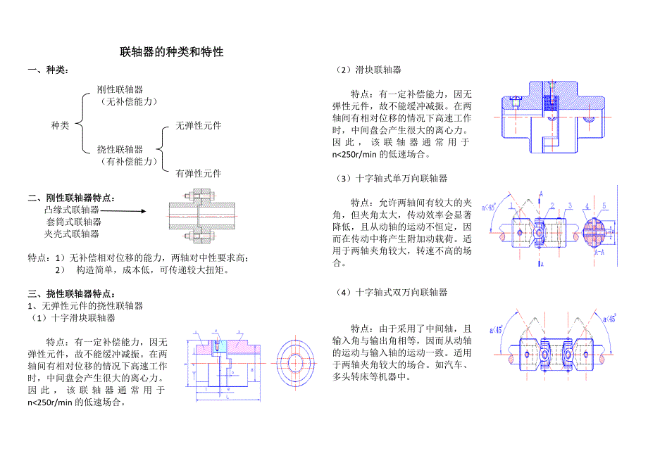联轴器种类、特征.doc_第1页