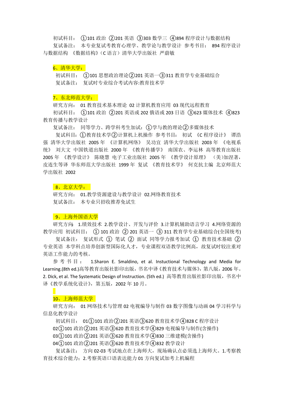 教育技术考研学校及科目.docx_第2页