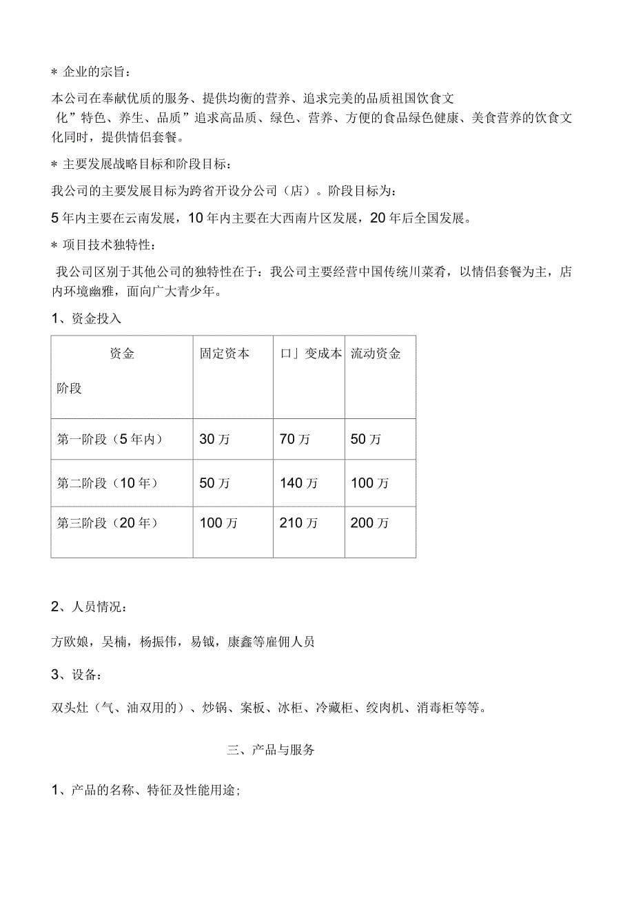 创建模拟公司项目计划书_第5页