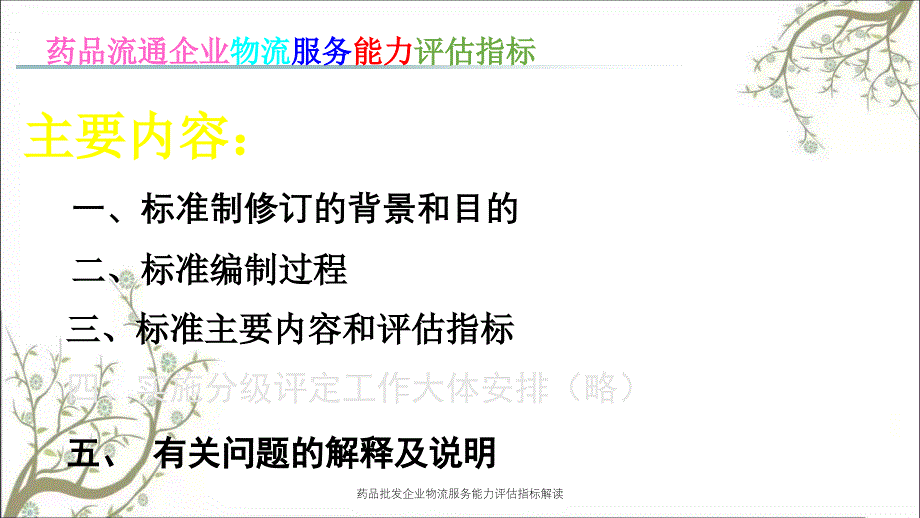 药品批发企业物流服务能力评估指标解读课件_第2页