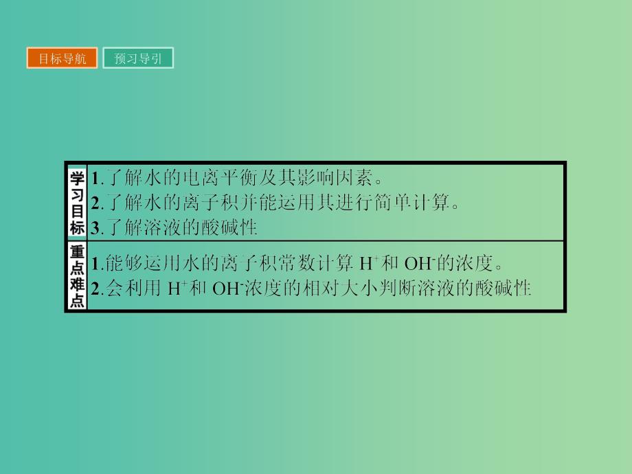 高中化学 3.2 水的电离和溶液的酸碱性（第1课时）课件 新人教版选修4.ppt_第3页