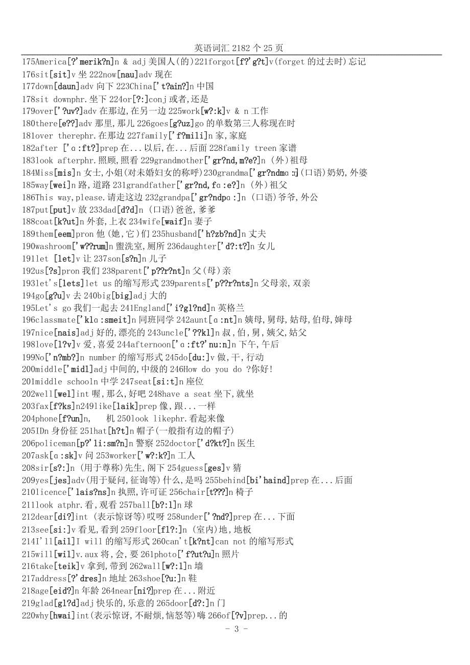 初中英语单词表大全2182个带音标_第5页