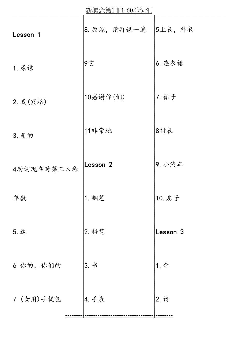 新概念第1册1-60单词汇_第2页