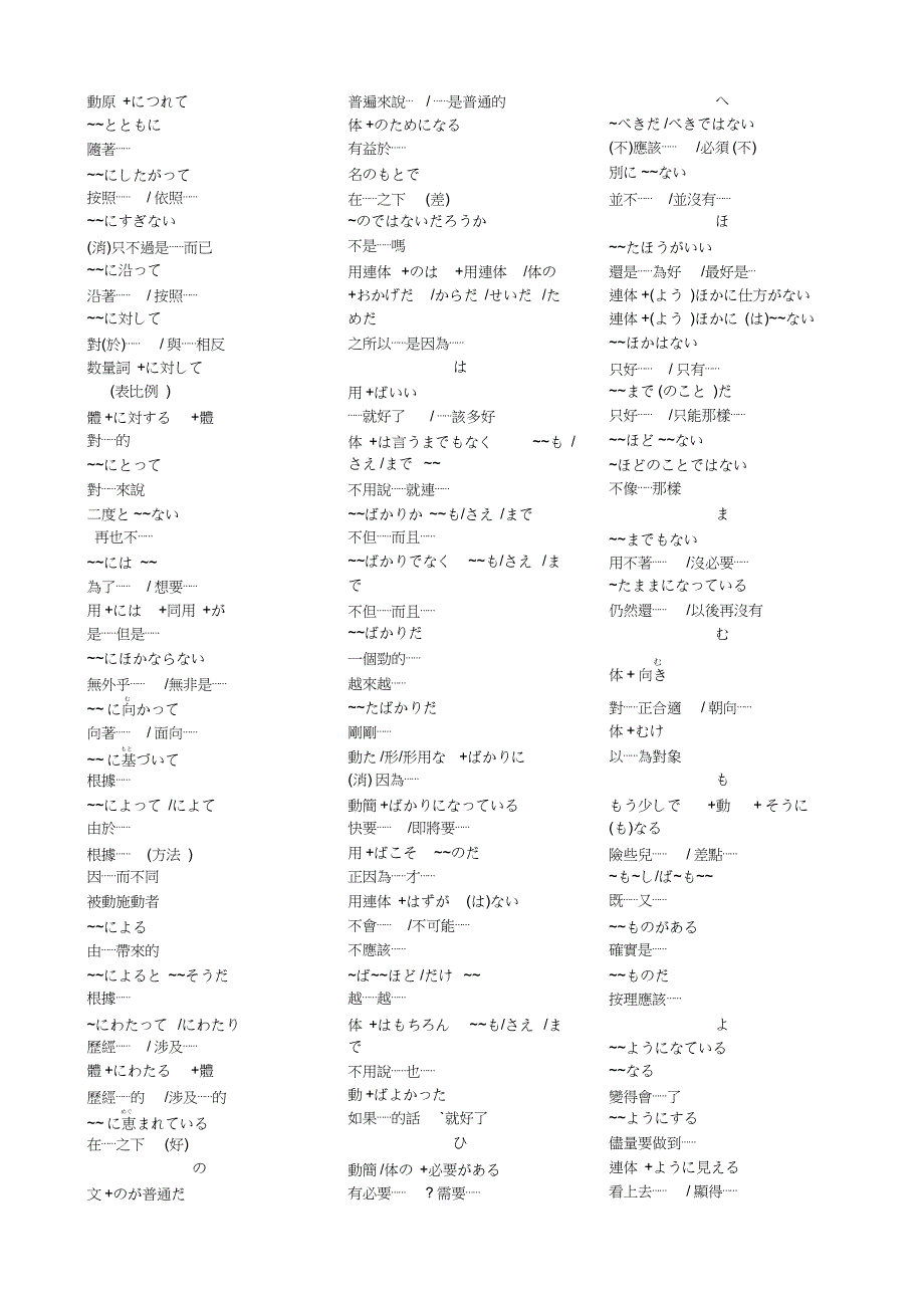 高考日语要求句型_第4页