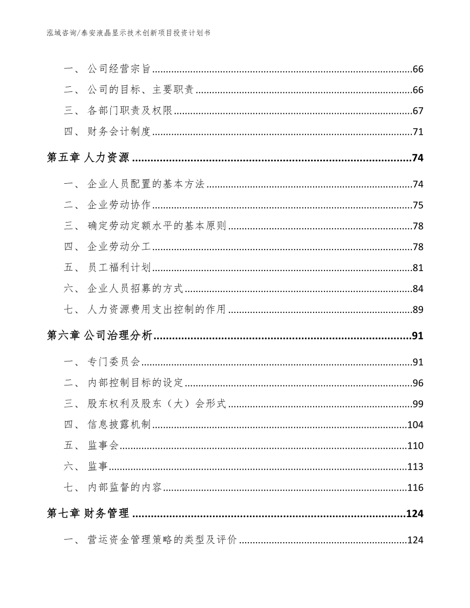 泰安液晶显示技术创新项目投资计划书_模板参考_第4页