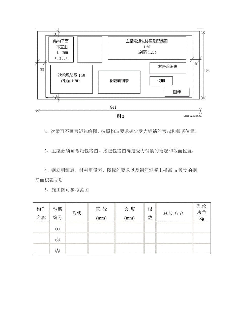 自考实践课任务书混凝土及砌体结构_第5页