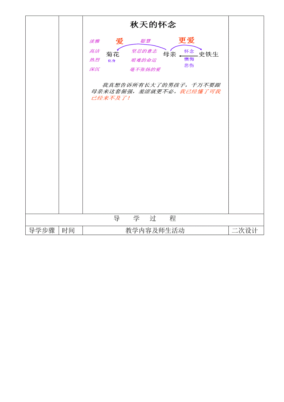 天的怀念第二课时教案名师制作优质教学资料_第4页