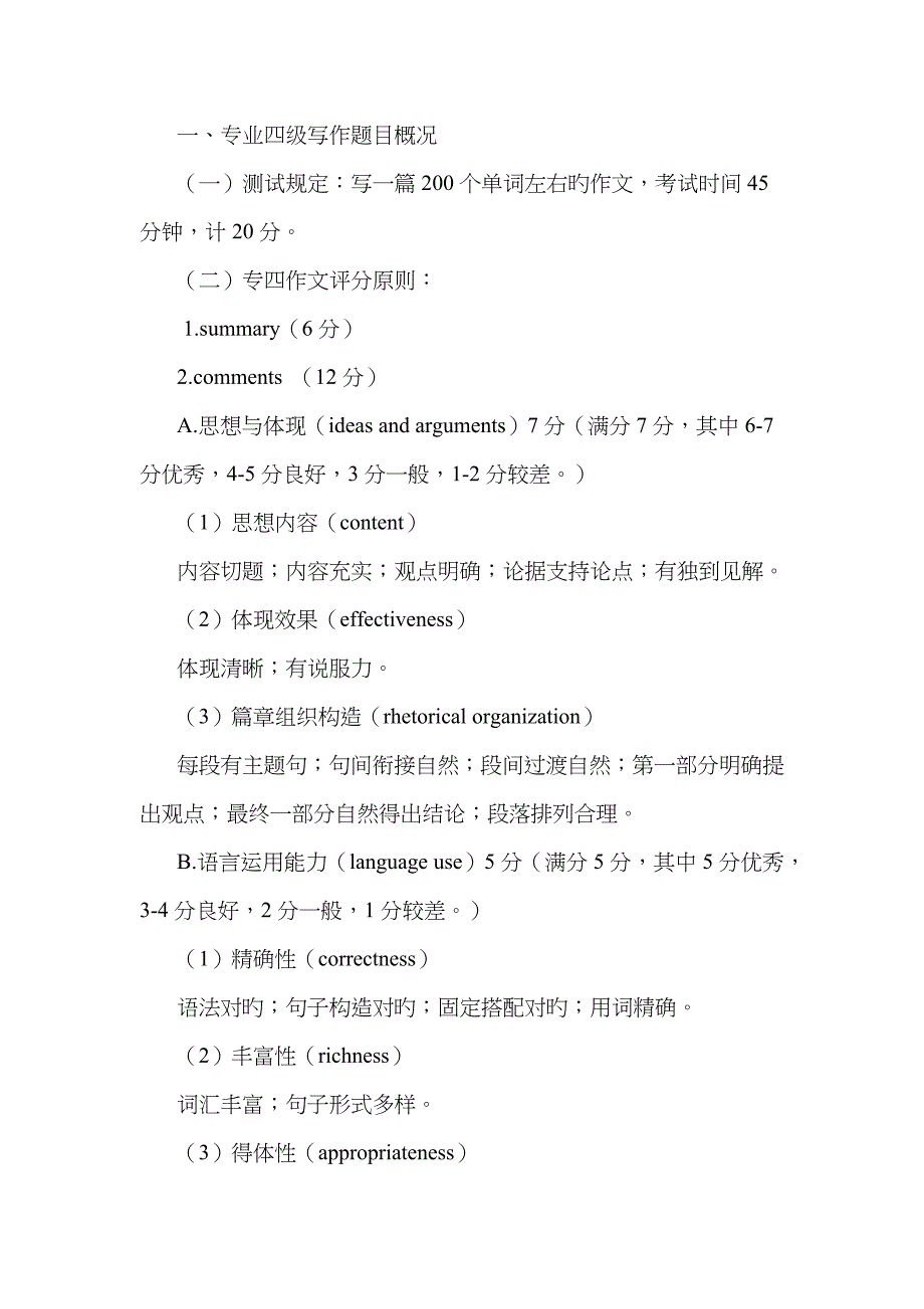 2023年专四作文讲评及写作指导_第1页