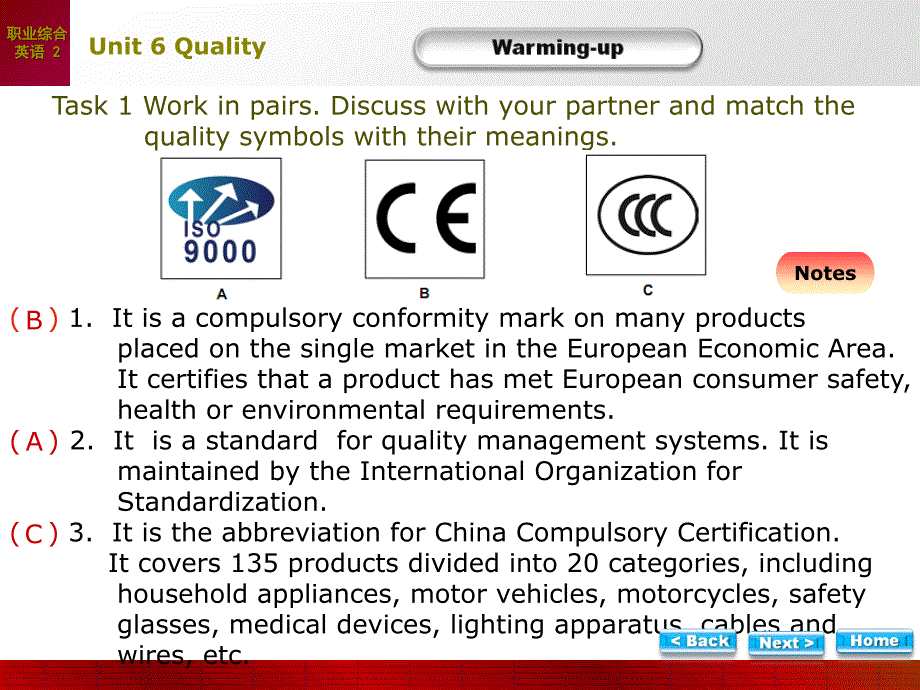 新职业英语第二版基础篇Unit6_第4页