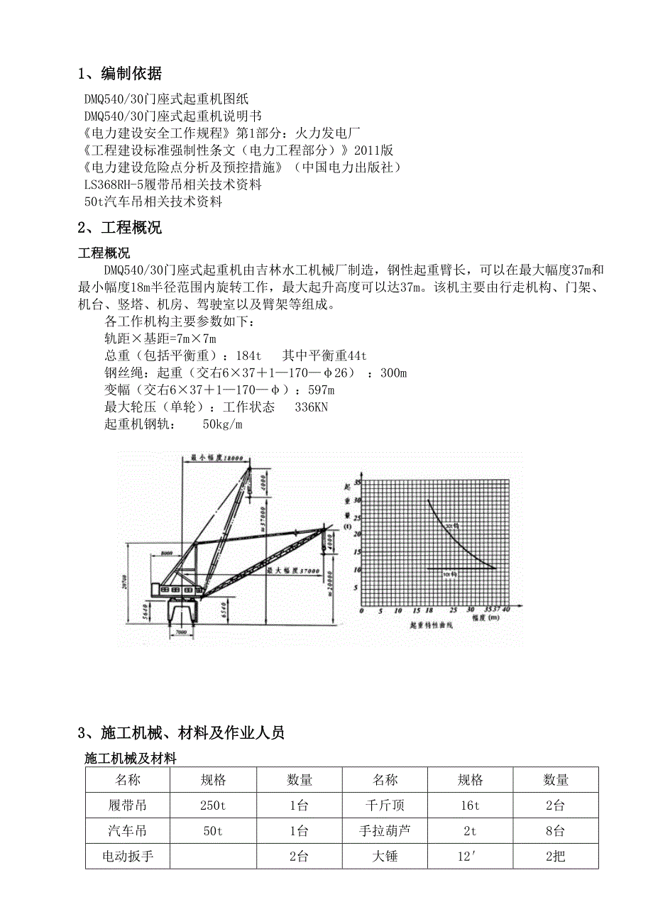 DMQ门座式起重机安装施工方案已审批完精编版(DOC 23页)_第3页