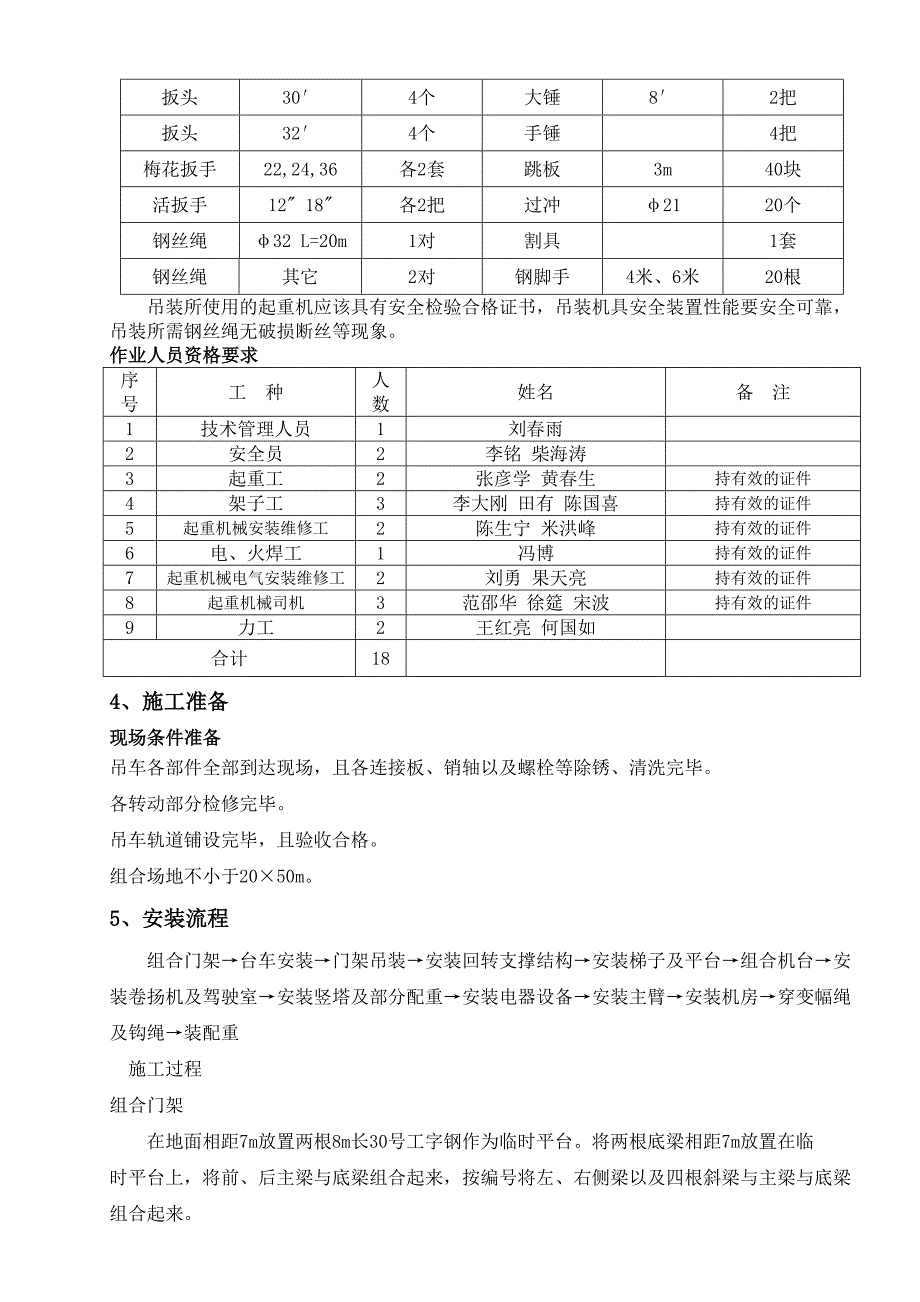 DMQ门座式起重机安装施工方案已审批完精编版(DOC 23页)_第4页