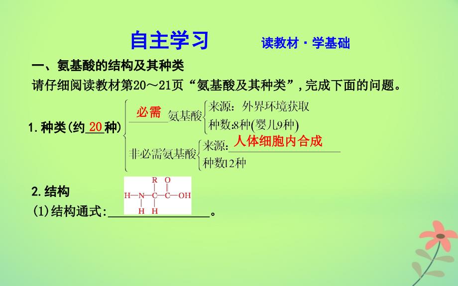 高中生物第2章组成细胞的分子第2节生命活动的主要承担者mdash蛋白质课件新人教版必修1_第3页