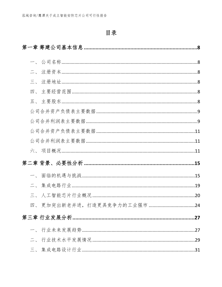 鹰潭关于成立智能安防芯片公司可行性报告_第2页