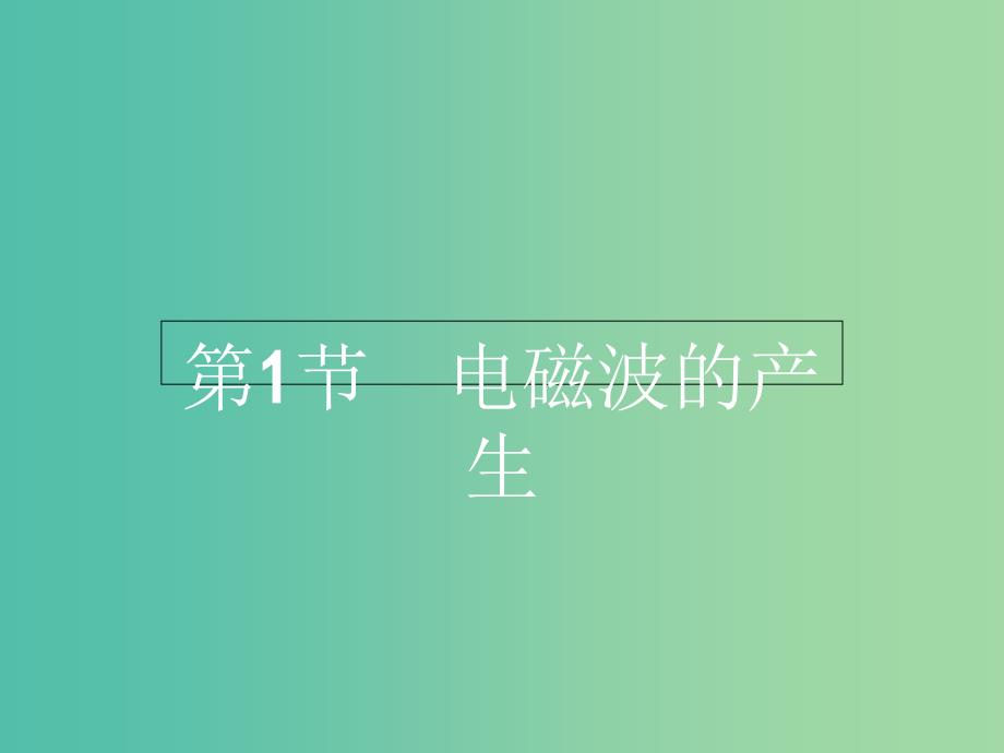 高中物理 3.1电磁波的产生课件 鲁科版选修3-4.ppt_第2页