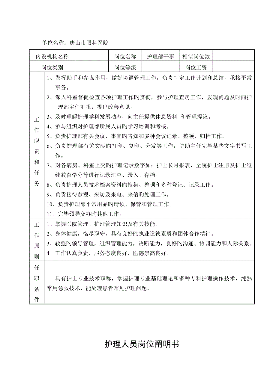 护理人员岗位说明书_第3页