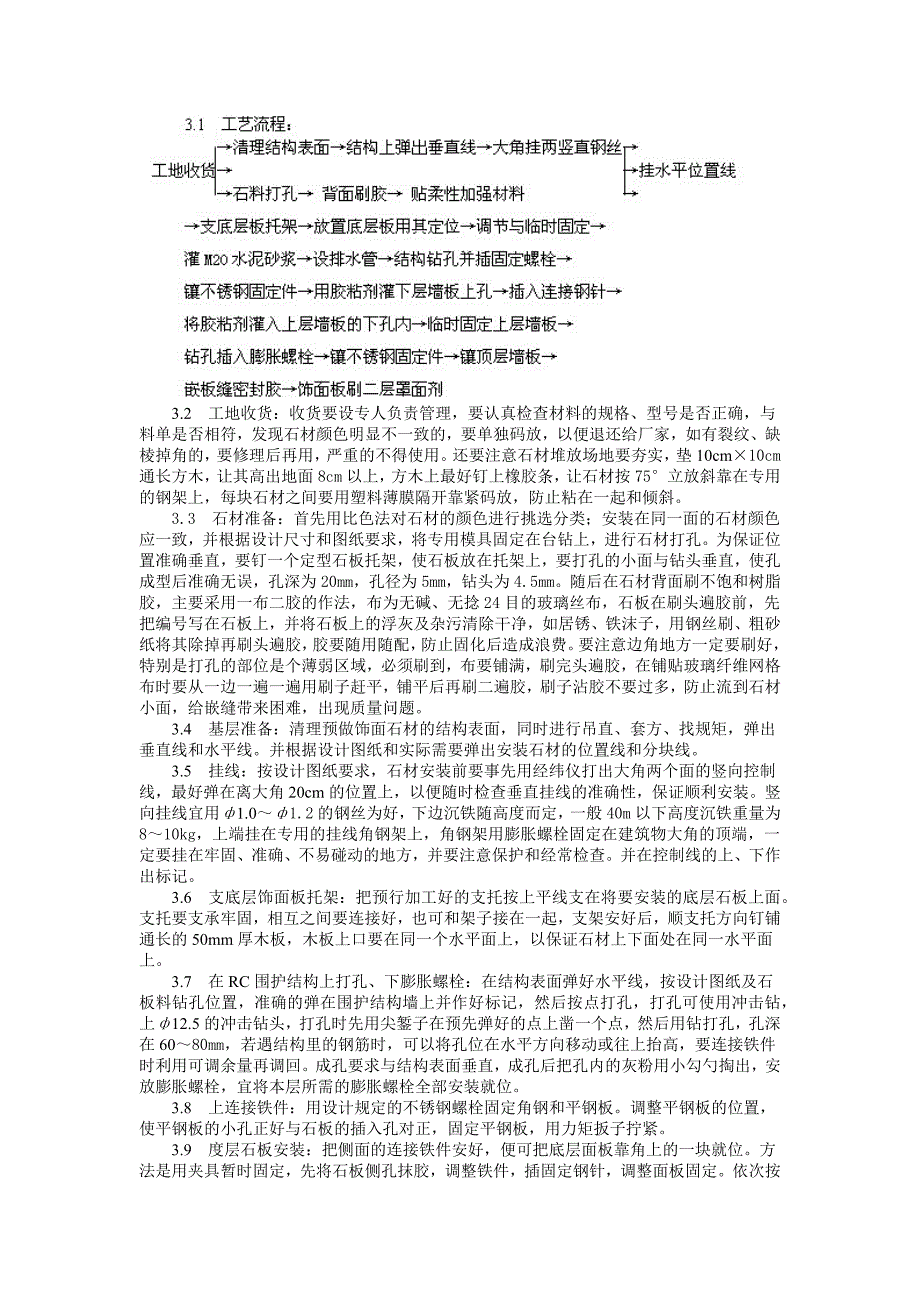 大理石花岗石干挂工程技术交底_第2页