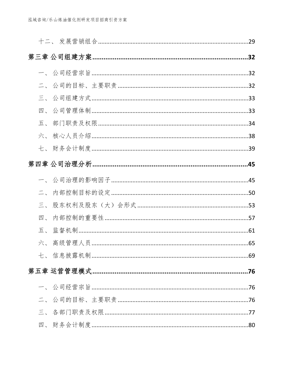 乐山炼油催化剂研发项目招商引资方案【参考范文】_第3页