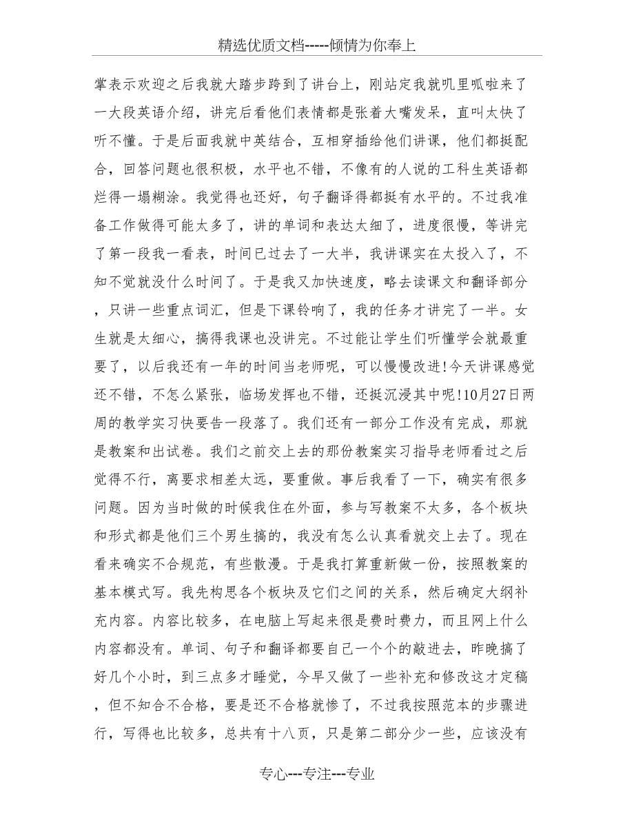 教学类实习日记_第5页