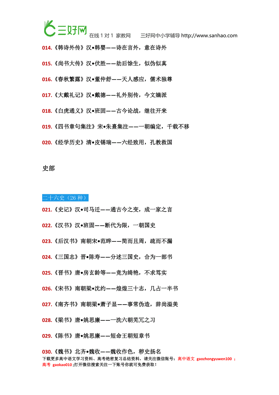 国学资料汇总：概括280部国学经典,太齐全啦!(真的很难得,收藏好).docx_第2页