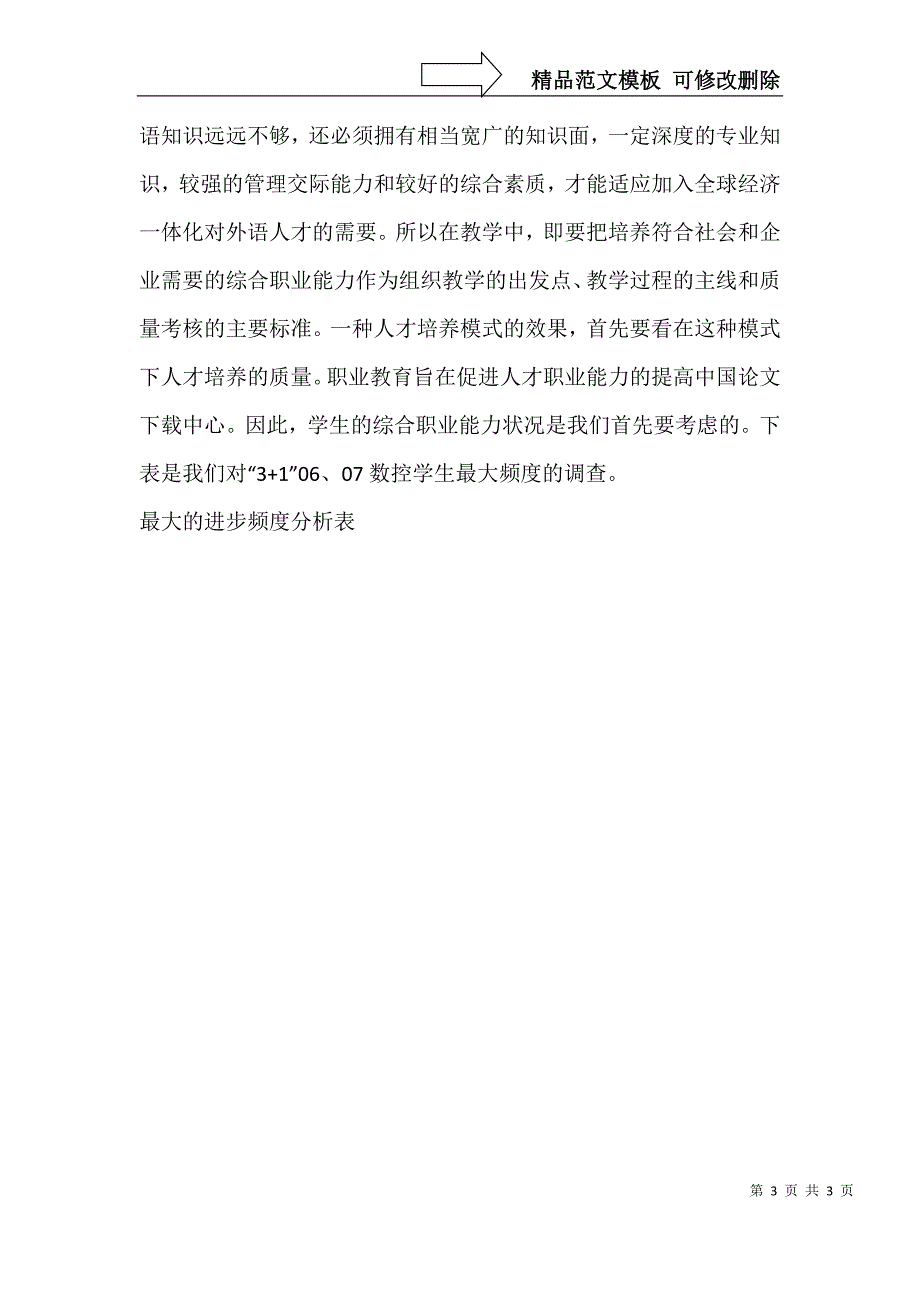 “3+1”人才培养模式下的大学英语教学改革调研_第3页