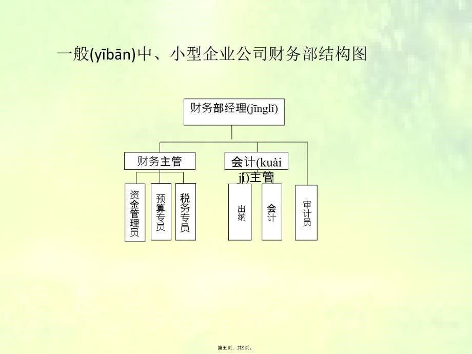 企业财务部门组织架构图上课讲义_第5页