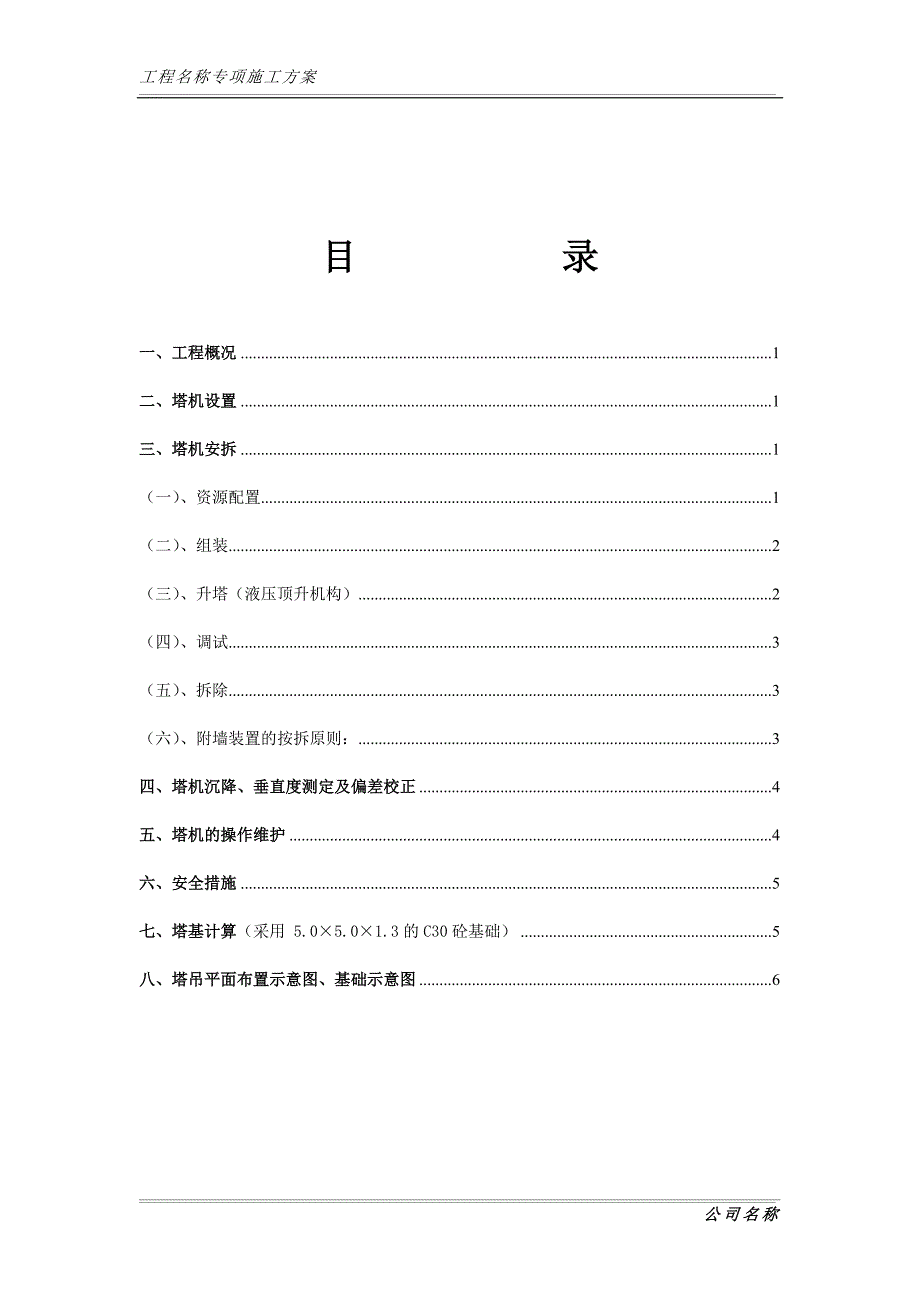 塔吊安拆专项施工方案_第1页