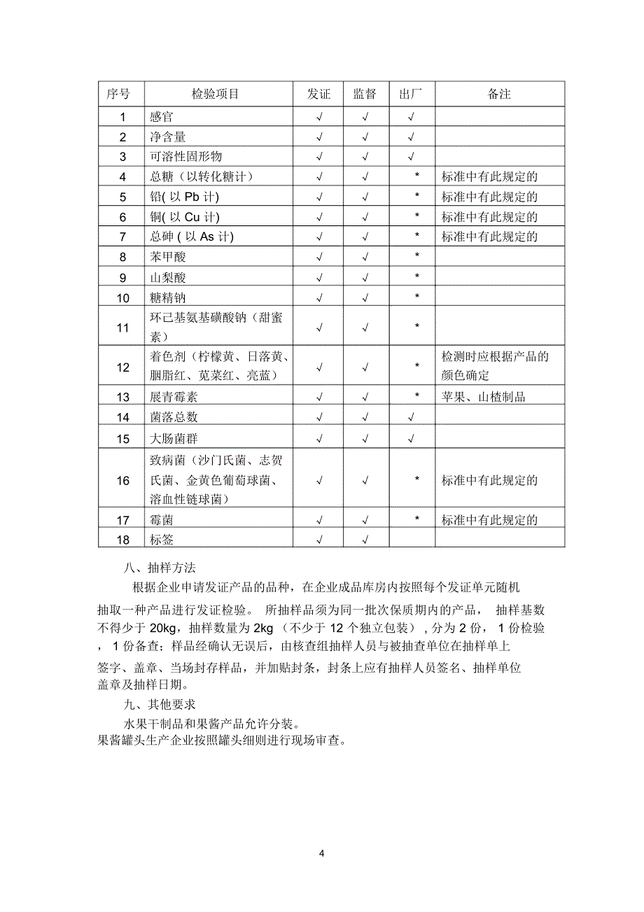 细则48：水果制品生产许可证审查细则(2006版)_第4页