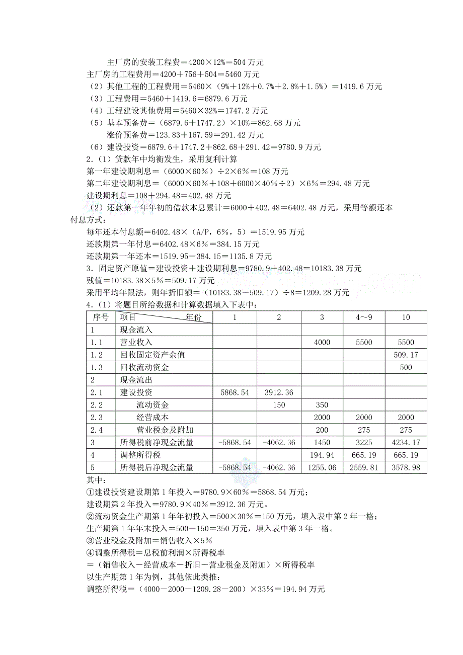 2011年造价师案例押题卷_第2页