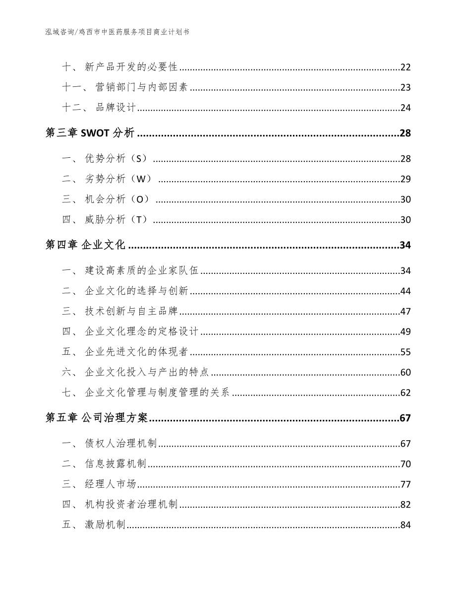 鸡西市中医药服务项目商业计划书_第2页