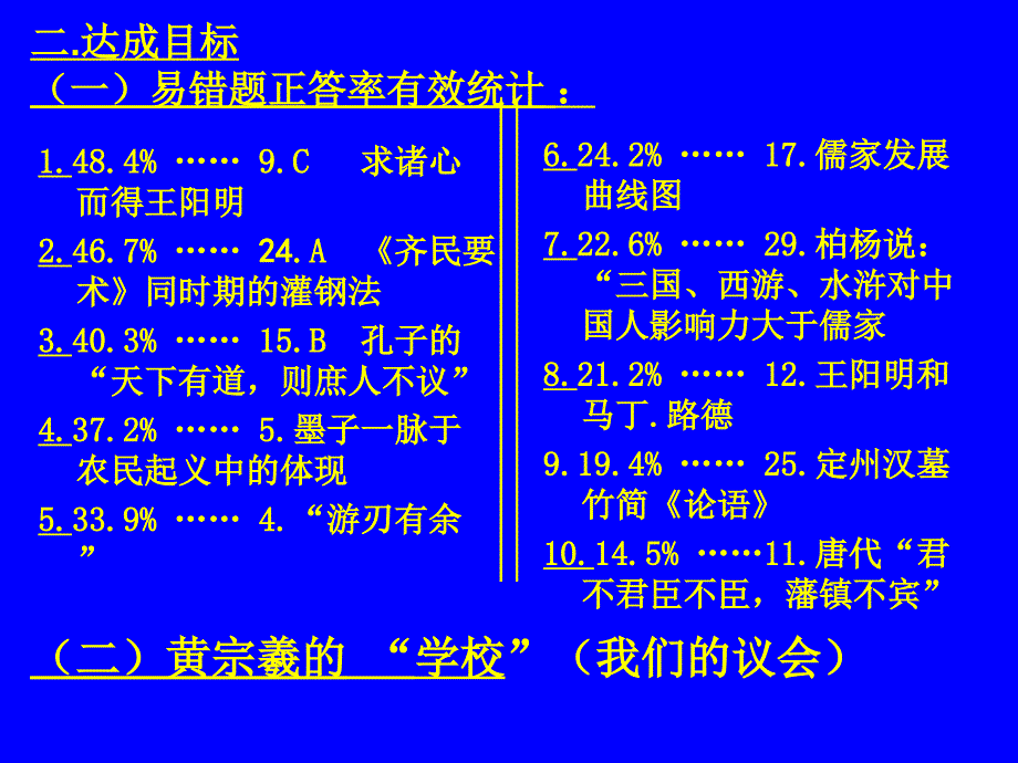 高二历史一调试卷评析_第3页