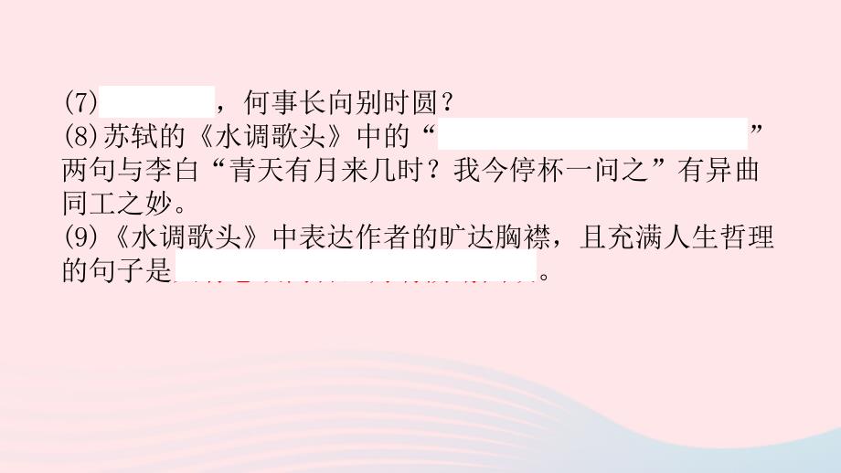 浙江省嘉兴市秀洲区高照实验学校中考语文总复习九上课件_第4页