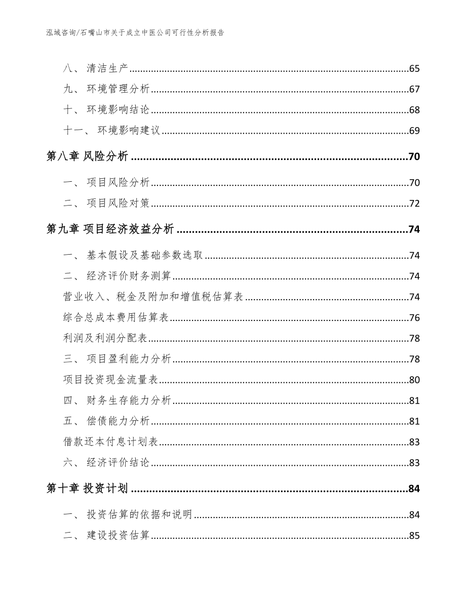 石嘴山市关于成立中医公司可行性分析报告范文模板_第4页