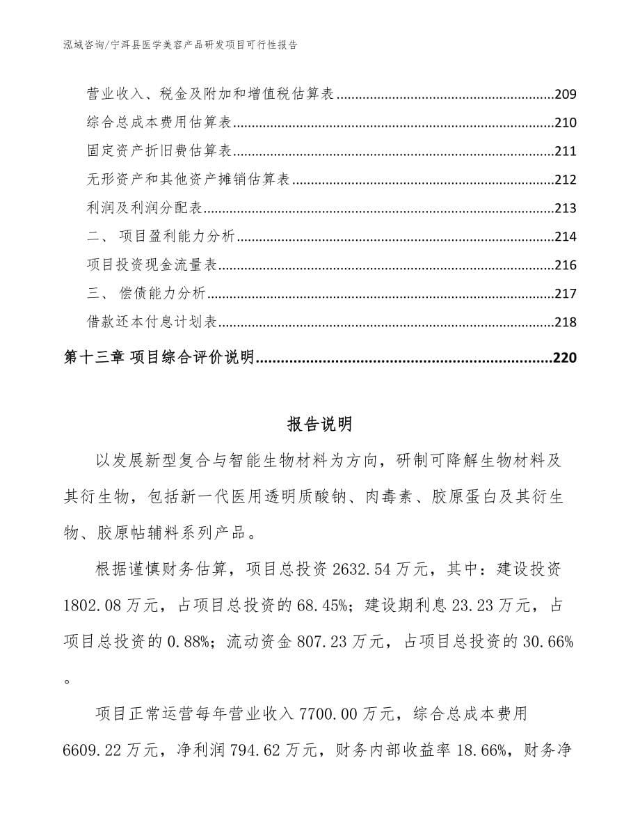 宁洱县医学美容产品研发项目可行性报告【模板范文】_第5页