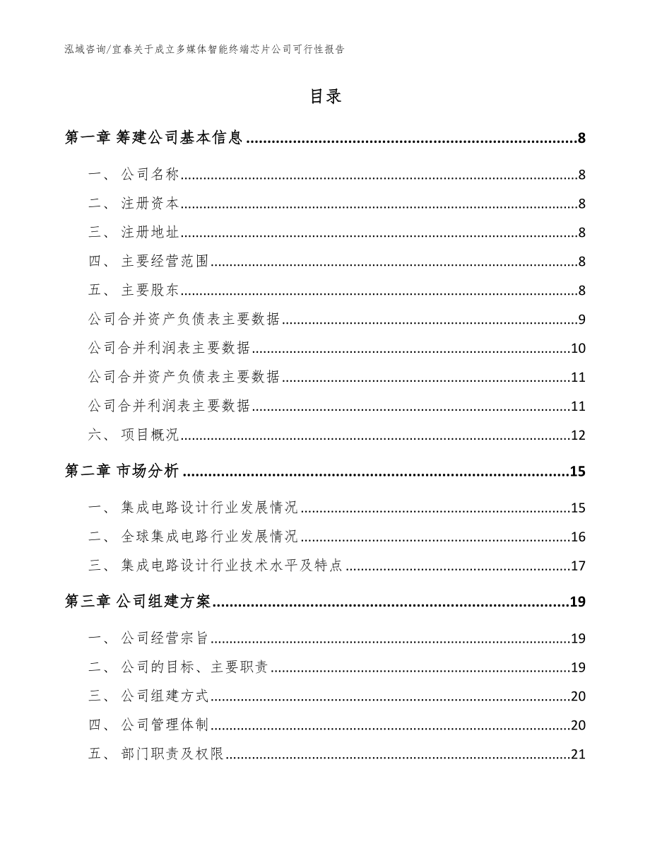 宜春关于成立多媒体智能终端芯片公司可行性报告（模板）_第2页