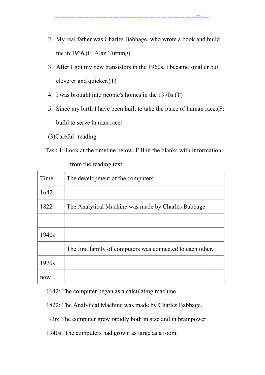 必修二 Unit3 Computers 教学案和教学反思_第4页