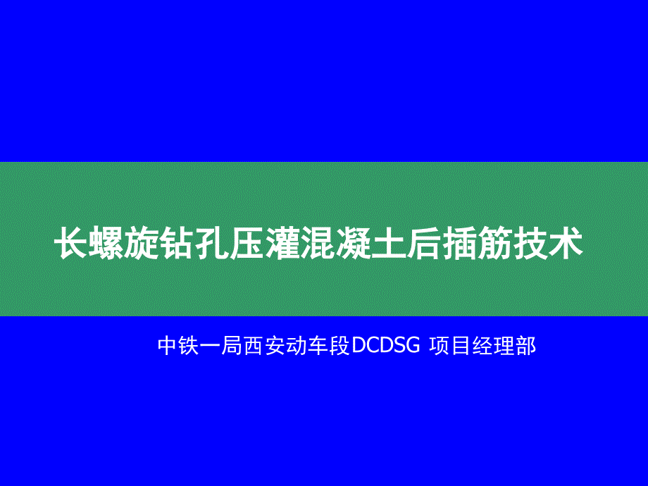 长螺旋钻孔灌注桩后插筋技术课件_第1页